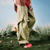 Nuthink American wide leg casual work pants, loose straight leg curved knife pants, men's new style, spring 2026