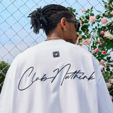 Nuthink Embroidered Letter Short Sleeve T-shirt Trendy Brand American Retro Hip Hop Loose Men and Women 2026 Summer New Collection