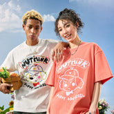 Nuthink American Trendy Brand Embroidered Letter Dog T-shirt Men's Short Sleeve Loose Couple 2026 Summer New Style