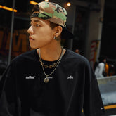Nuthink American Trendy Brand Letter Short Sleeve T-shirt for Men's Trendy Loose Large Half Sleeve Cool Couple Summer 2026