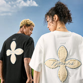 Nuthink Heavy Industries Embroidered Premium Pearl T-shirt Men's Short Sleeve Women's American Retro 2026 Summer Collection