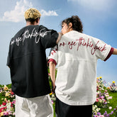 Nuthink American Trendy Brand Embroidered Letter T-shirt Men's Short Sleeve Street Trendy Loose Women's 2026 Summer New Style