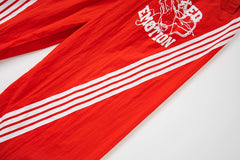 Mixed Emotion Red Striped Drawstring Wide‑Leg Track Pants