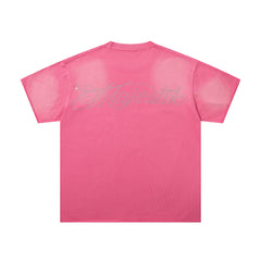 Pink Washed Vintage Portrait Band‑Style Graphic T‑Shirt