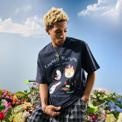Nuthink American Trendy Brand Embroidered Cartoon Dog Letter T-shirt Short Sleeve Loose Couple Men and Women Summer 2026