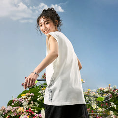 Nuthink American retro trendy brand camisole sleeveless loose fit men's and women's letter 2026 summer new item