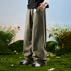 Nuthink American retro workwear logging pants loose and plush thick casual pants men's winter new 2026