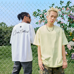 Nuthink Embroidered Letter Short Sleeve T-shirt Trendy Brand American Retro Hip Hop Loose Men and Women 2026 Summer New Collection