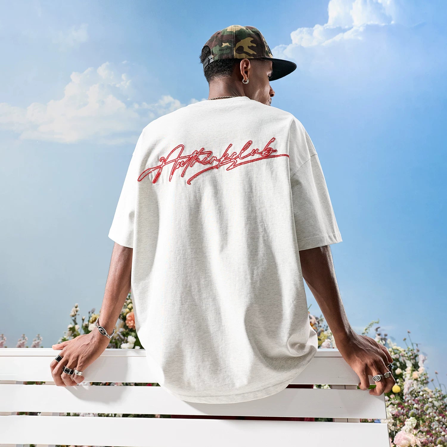 Nuthink American Dopamine Embroidered Letter Short Sleeve T-shirt Solona Cool Men and Women 2026 Summer New Collection