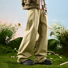 Nuthink American retro workwear logging pants loose and plush thick casual pants men's winter new 2026