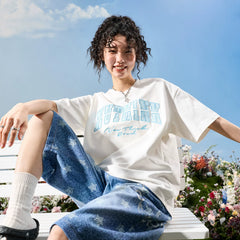 Nuthink American Trendy Heavy Industry Embroidered Letter Short Sleeve Men's Solona Cool T-shirt 2026 Summer New Edition