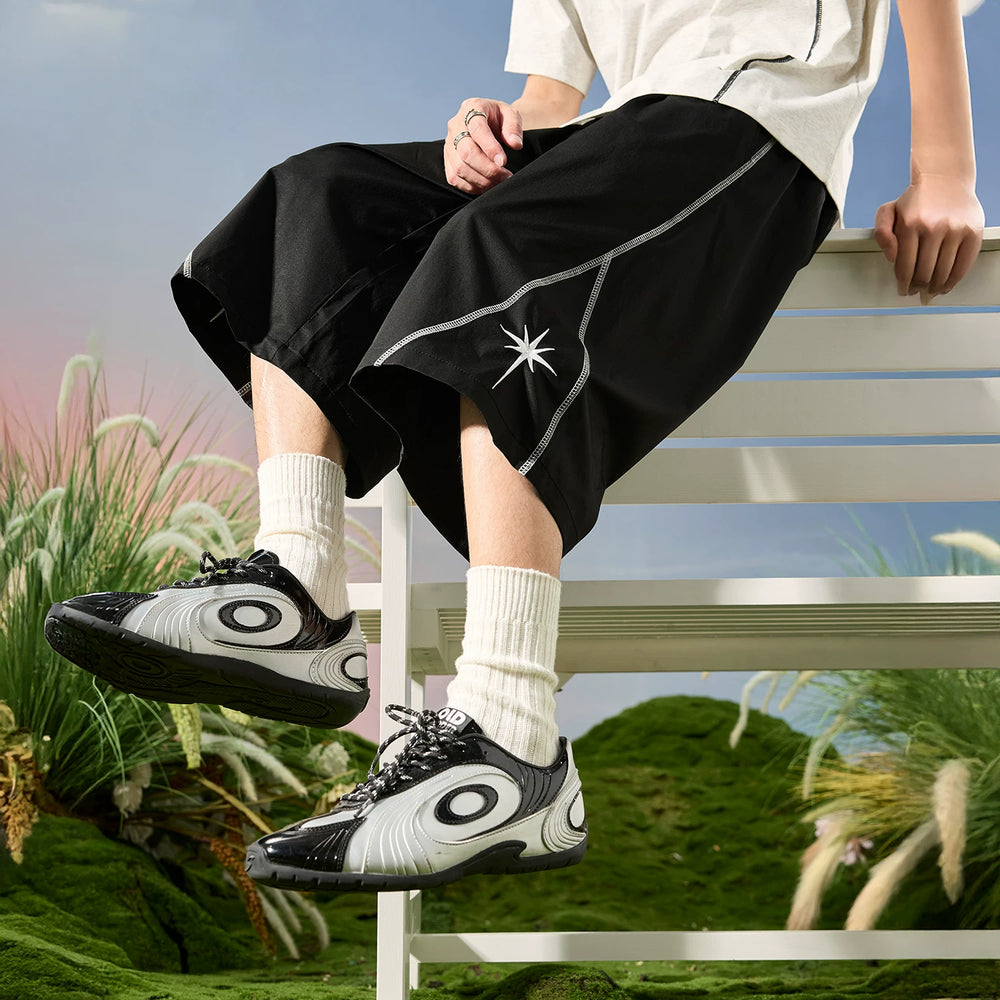 Nuthink American Trendy Brand Eight Star Embroidered Seven Part Pants Men's Shorts Hasselblad Thread Thin Style 2026 New Summer