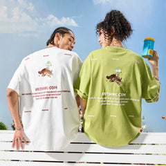 Nuthink American Trendy Brand Embroidered Dog Letter Short sleeved T-shirt for Men and Women Solona Cool 2026 New Summer Edition