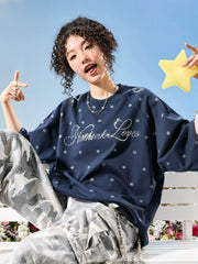 Nuthink American Trendy Brand Hot Diamond Letter Pentagram Short sleeved T-shirt Solona Cool Men and Women 2026 New Summer