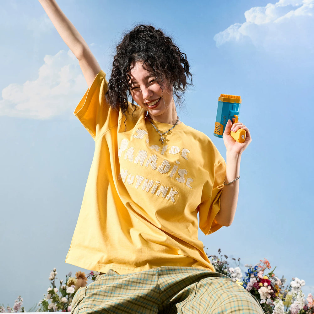 Nuthink American Trendy Sorona Cool Letter Embroidered Short Sleeve T-shirt Loose Men and Women 2026 New Summer Edition