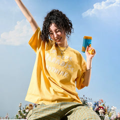 Nuthink American Trendy Sorona Cool Letter Embroidered Short Sleeve T-shirt Loose Men and Women 2026 New Summer Edition