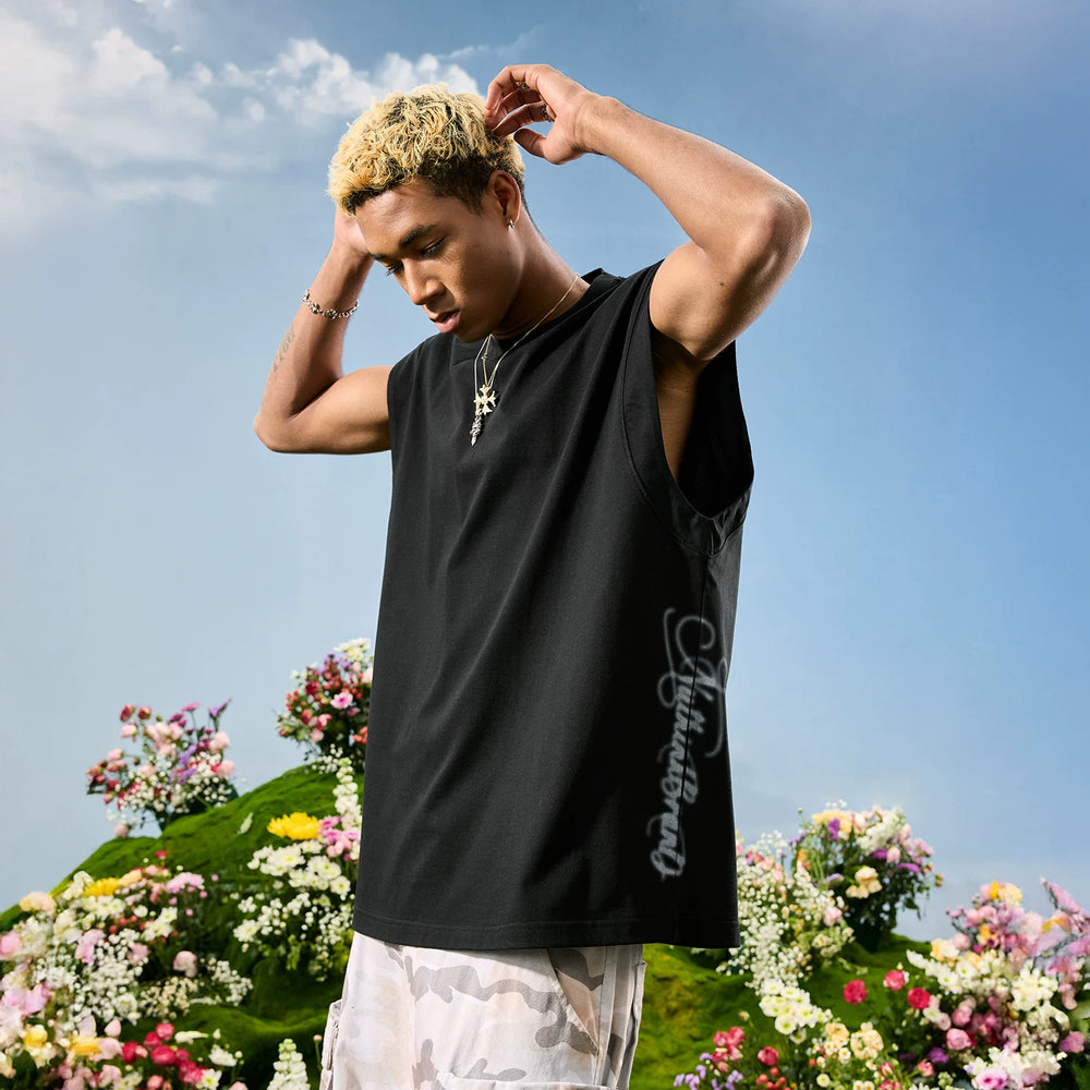Nuthink American retro trendy brand camisole sleeveless loose fit men's and women's letter 2026 summer new item