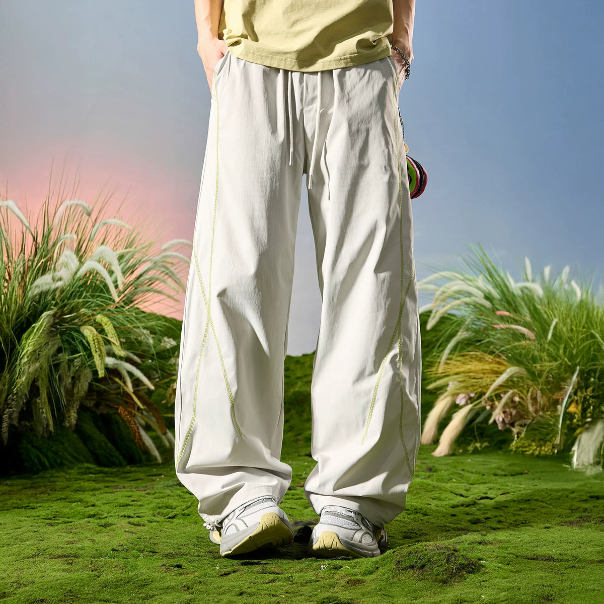 Nuthink American Trendy Brand Casual Sports Pants Hasselblad Line Deconstruction Men's Pants Quick Drying 2026 New Autumn Edition