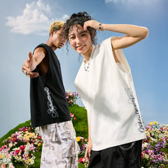 Nuthink American retro trendy brand camisole sleeveless loose fit men's and women's letter 2026 summer new item