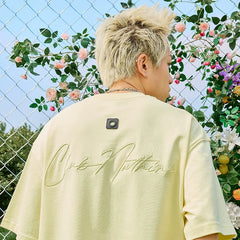 Nuthink Embroidered Letter Short Sleeve T-shirt Trendy Brand American Retro Hip Hop Loose Men and Women 2026 Summer New Collection