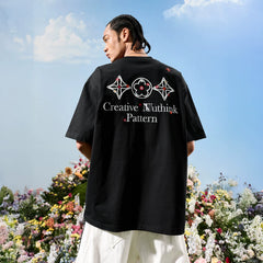 Nuthink American Retro Trendy Brand Embroidered Letter Flower Short sleeved T-shirt for Men and Women Solona Cool Feeling 2026 New Edition