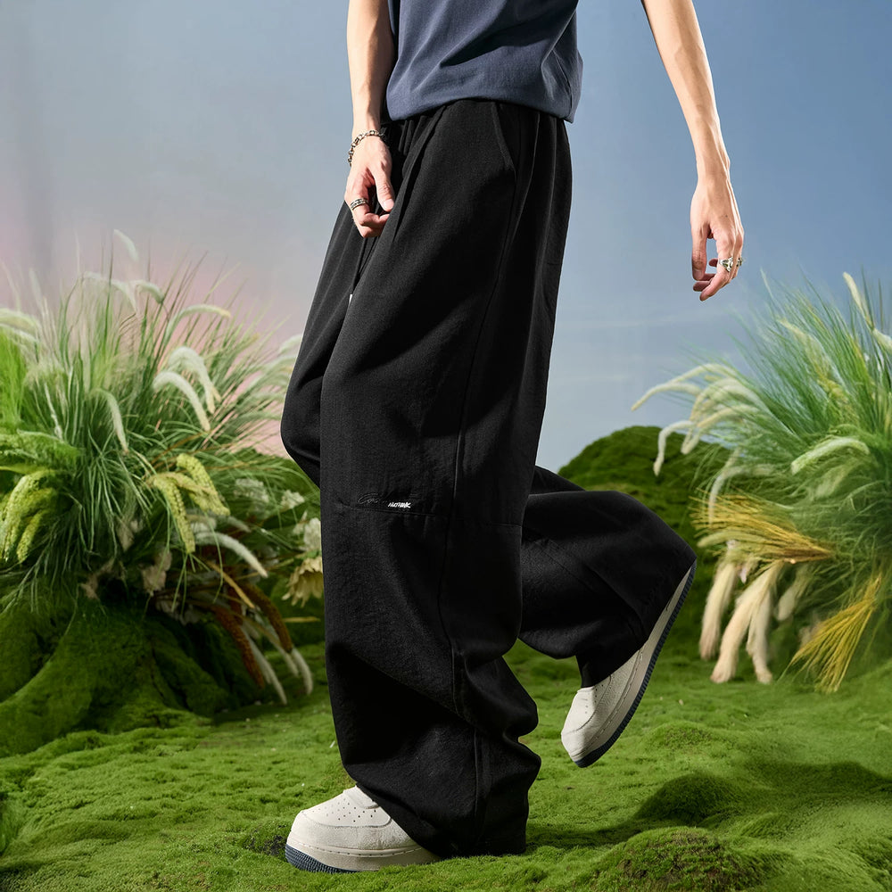 Nuthink American wide leg loose casual pants men's pants thin pants cool and quick drying 2026 new summer