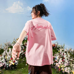 Nuthink American Dopamine Embroidered Letter Short Sleeve T-shirt Solona Cool Men and Women 2026 Summer New Collection