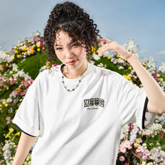 Nuthink American retro trendy brand leopard print pentagram letter embroidery short sleeved men's T-shirt women 2026 new summer