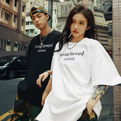 Nuthink trendy letter short sleeved T-shirt heavyweight American 280g half sleeved T-shirt for men and women summer 2026