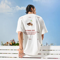 Nuthink American Trendy Brand Embroidered Dog Letter Short sleeved T-shirt for Men and Women Solona Cool 2026 New Summer Edition