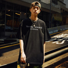 Nuthink trendy letter short sleeved T-shirt heavyweight American 280g half sleeved T-shirt for men and women summer 2026