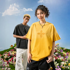 Nuthink American Trendy Brand Retro Washed Water Aging Gradient Spray Horse Willow Short sleeved Men's and Women's T-shirts Summer 2026