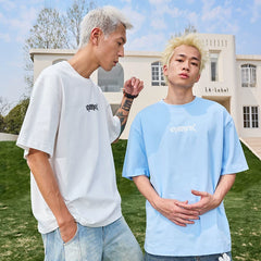 Nuthink American Trendy Brand Letter Printed Short Sleeve T-shirt Retro Loose Half Sleeve Couple Summer 2026