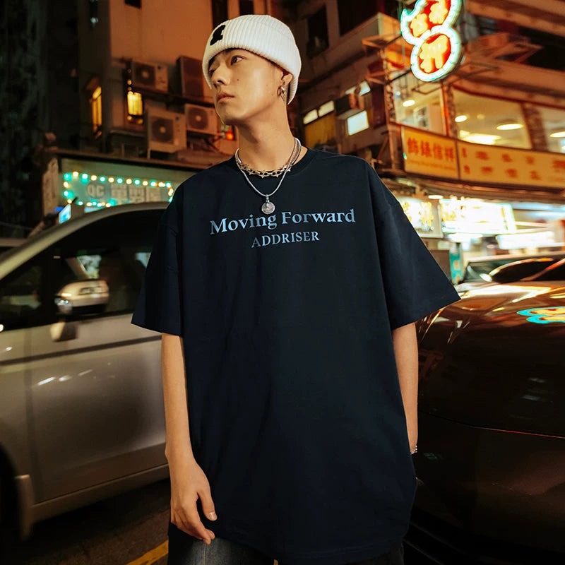 Nuthink trendy letter short sleeved T-shirt heavyweight American 280g half sleeved T-shirt for men and women summer 2026