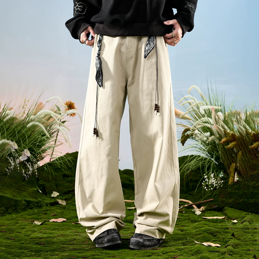 Nuthink American retro workwear logging pants loose and plush thick casual pants men's winter new 2026