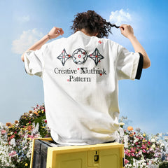 Nuthink American Retro Trendy Brand Embroidered Letter Flower Short sleeved T-shirt for Men and Women Solona Cool Feeling 2026 New Edition