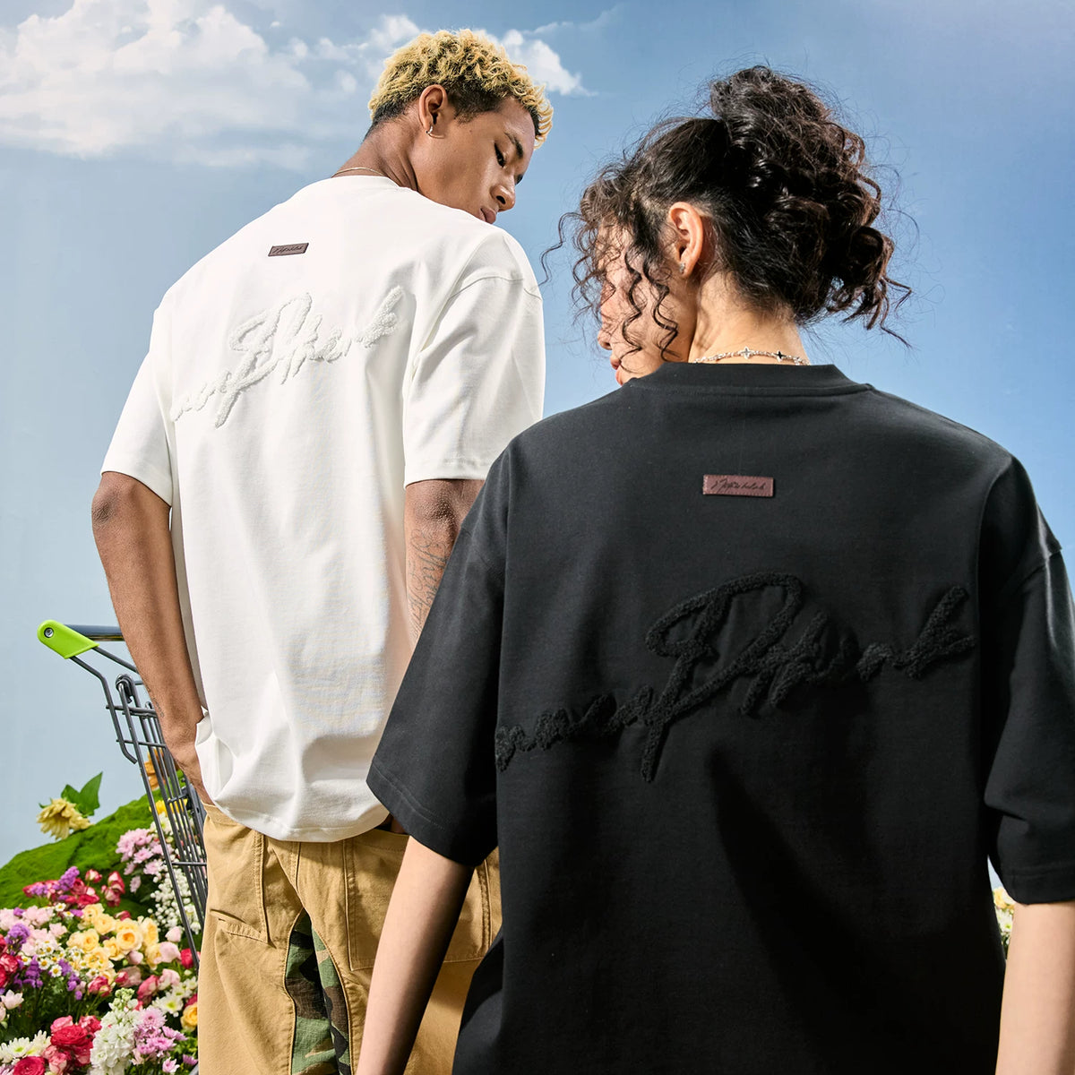 Nuthink American Retro Trendy Brand Embroidered Letter Short Sleeve Men's T-shirt Hip Hop Street Women's 2026 Summer New Collection
