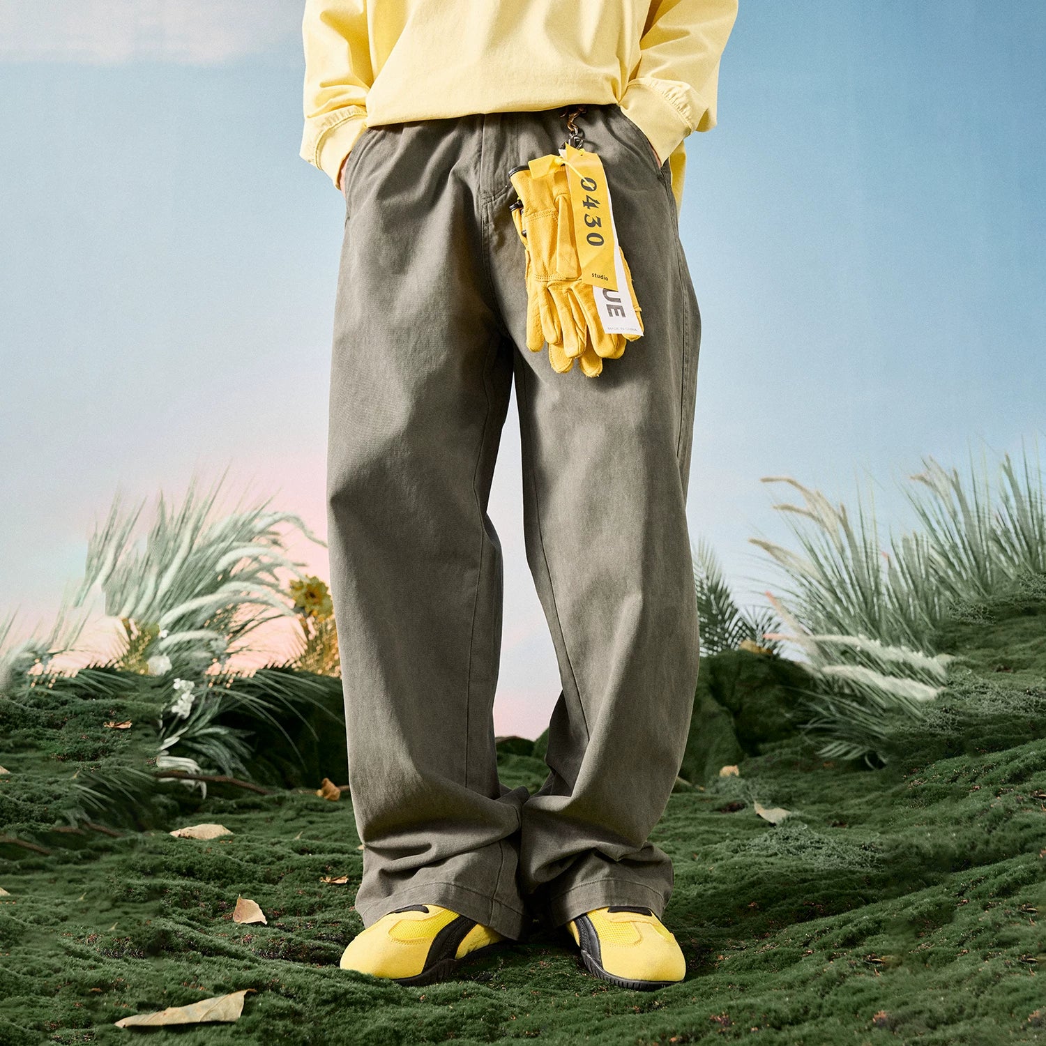 Nuthink American retro fashion brand workwear wide leg pants logging pants casual loose pants men's spring 2026