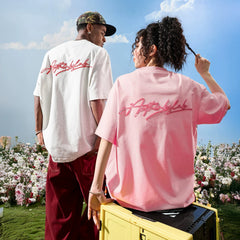 Nuthink American Dopamine Embroidered Letter Short Sleeve T-shirt Solona Cool Men and Women 2026 Summer New Collection