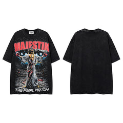 Vintage Black Majestik Games Graphic Short‑Sleeve T‑Shirt