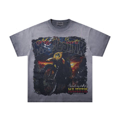 Vintage Grey Dark Angel Graphic T‑Shirt